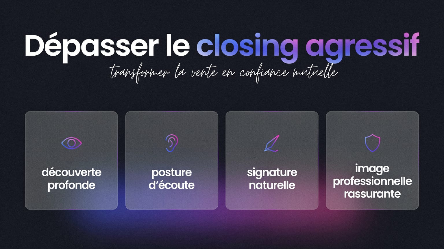 Schéma : Dépasser le closing agressif